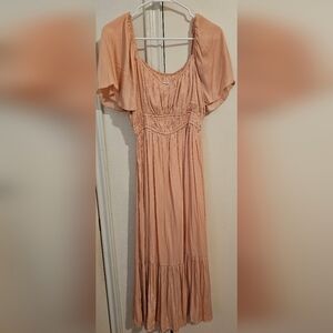 Mittoshop Soft Peach Midi Dress